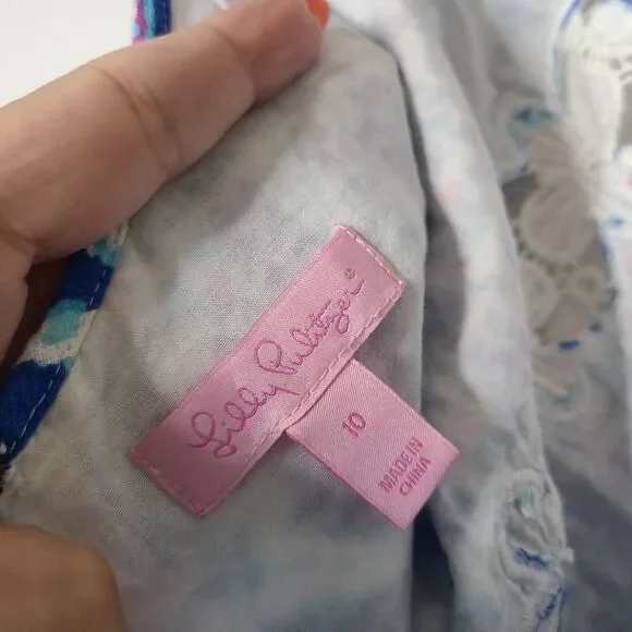 Lilly Pulitzer Good Reef Ember Shift Dress Size 10 - Picture 6 of 7